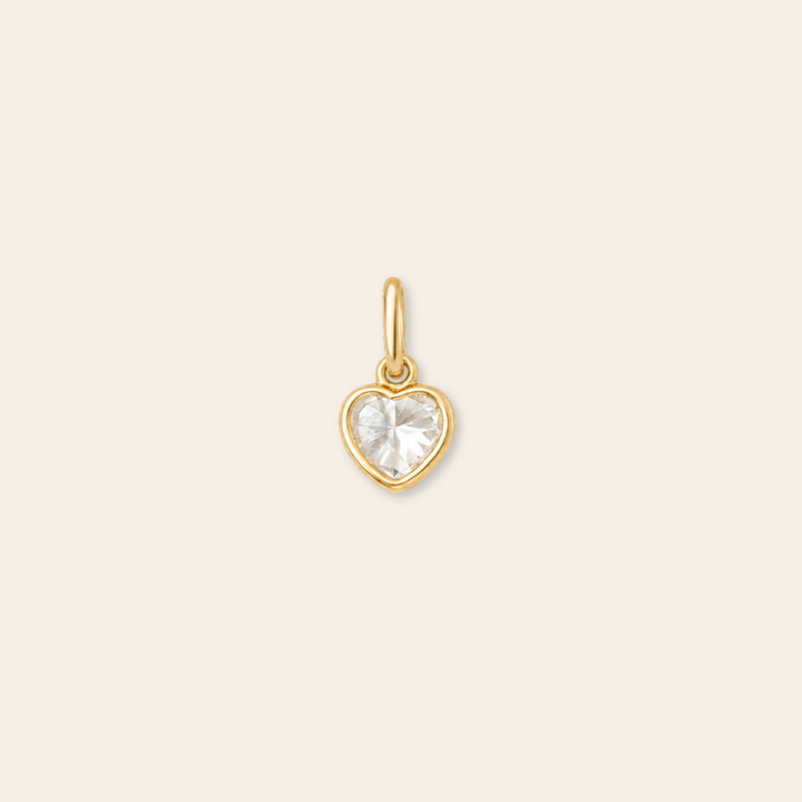 10k Bezel Heart Pendant