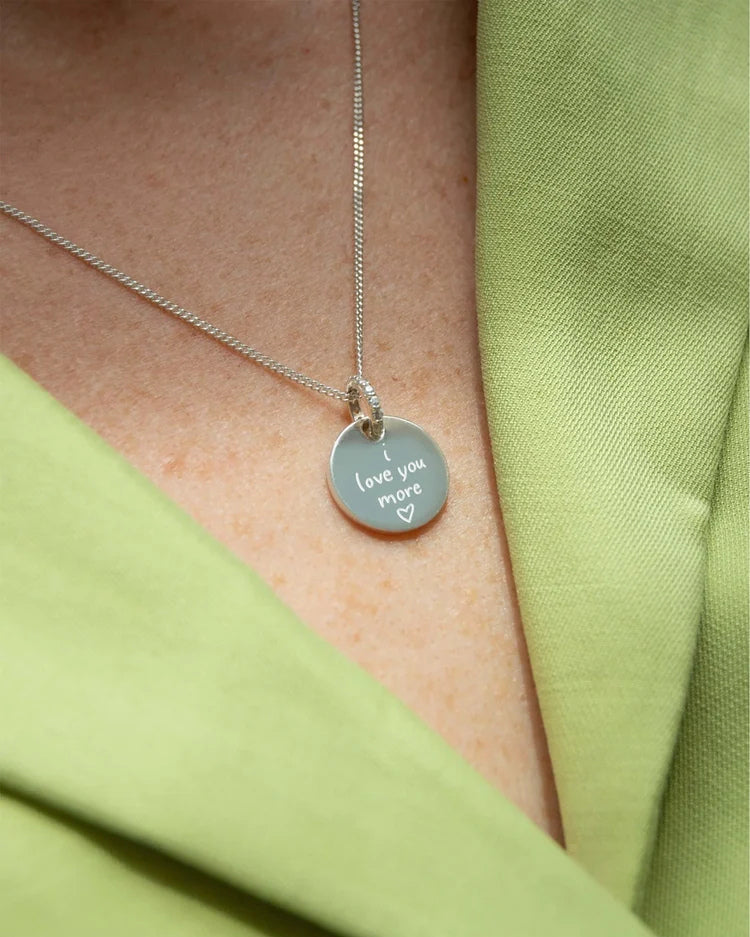 Pavé Round Disc Pendant