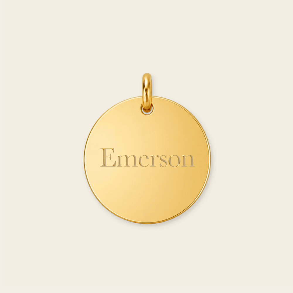 Personalized 15mm Disc Pendant