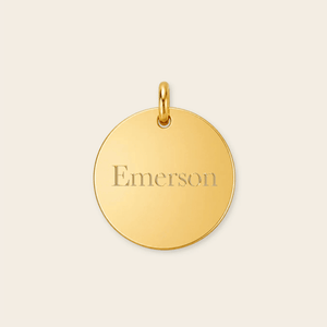 Personalized 15mm Disc Pendant