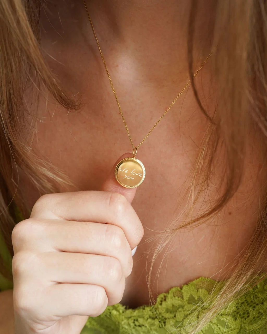 Braided Round Disc Pendant