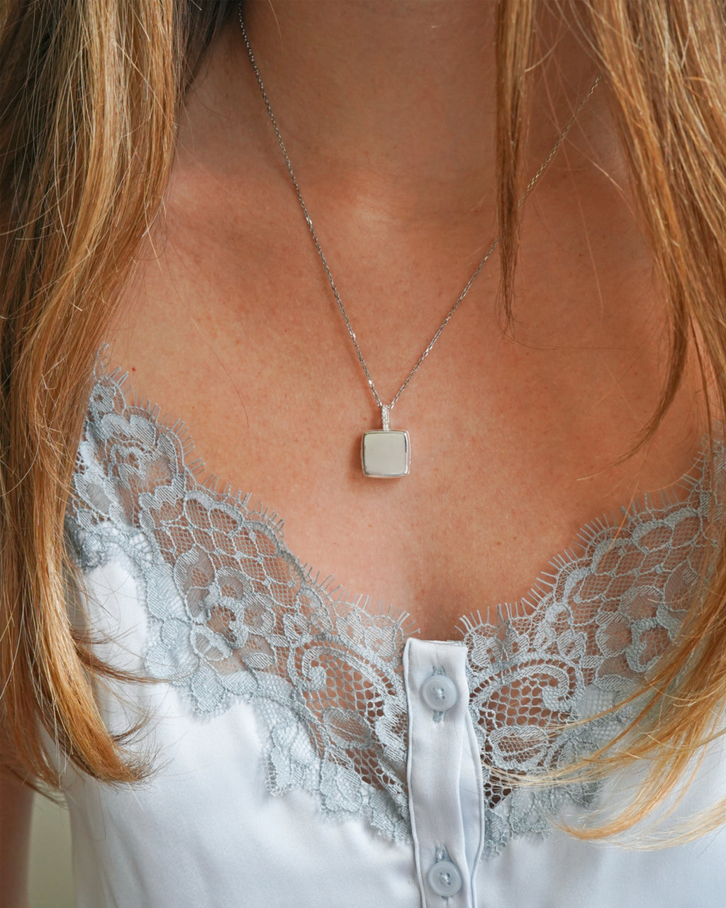 Pavé Square Locket