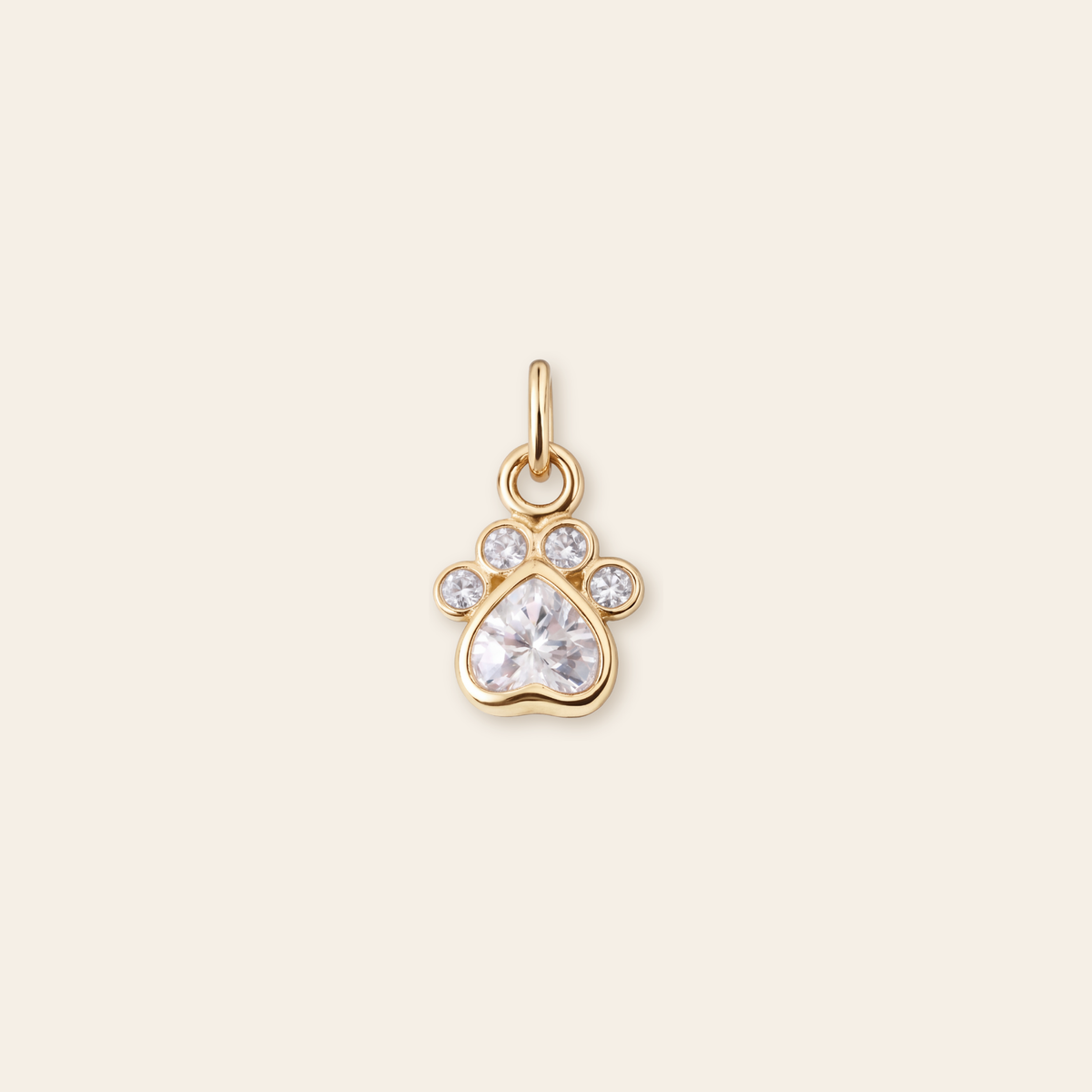 CZ Paw Charm