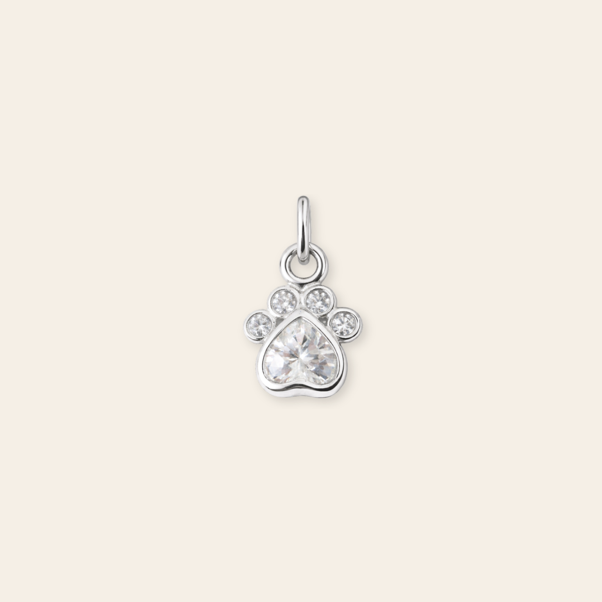 CZ Paw Charm