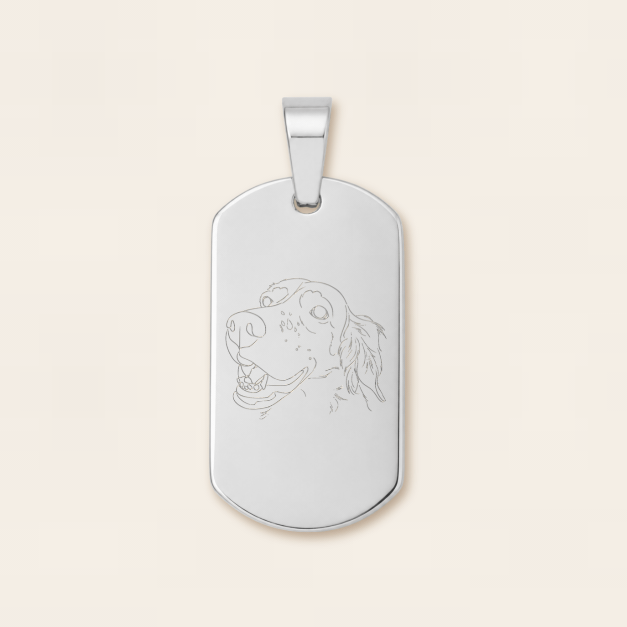 Personalized Small Dog Tag Pendant