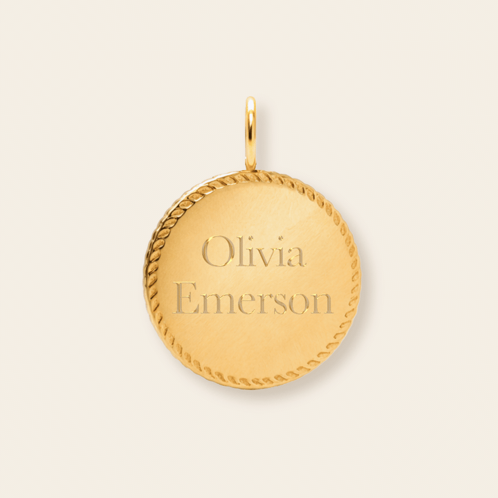 Braided Round Disc Pendant