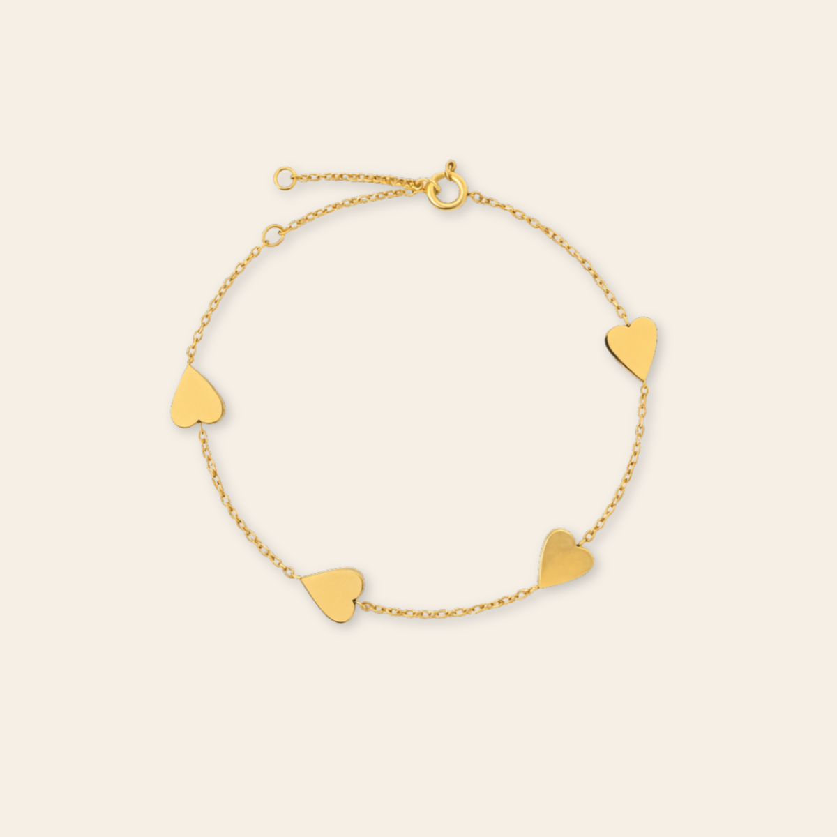 Personalized Multi Heart Bracelet