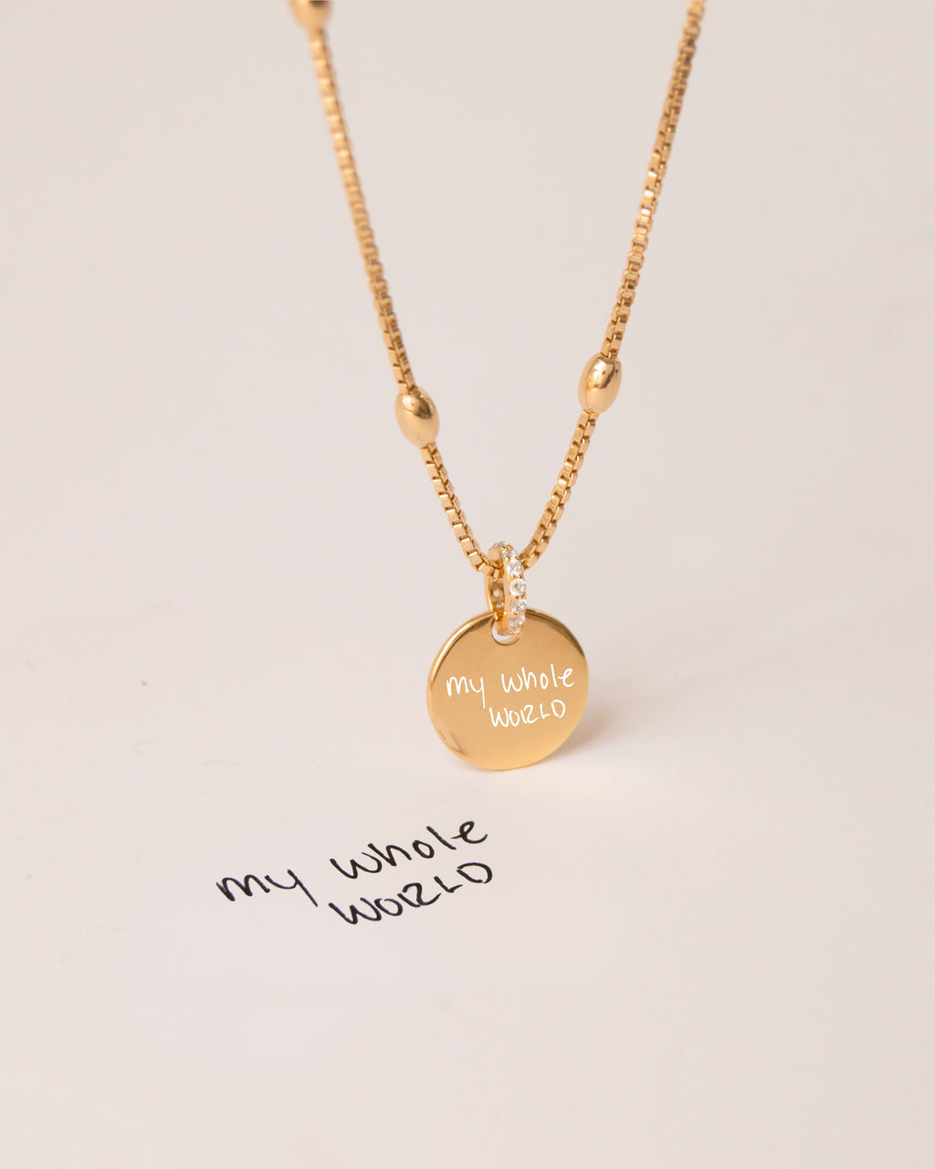 Pavé Round Disc Pendant