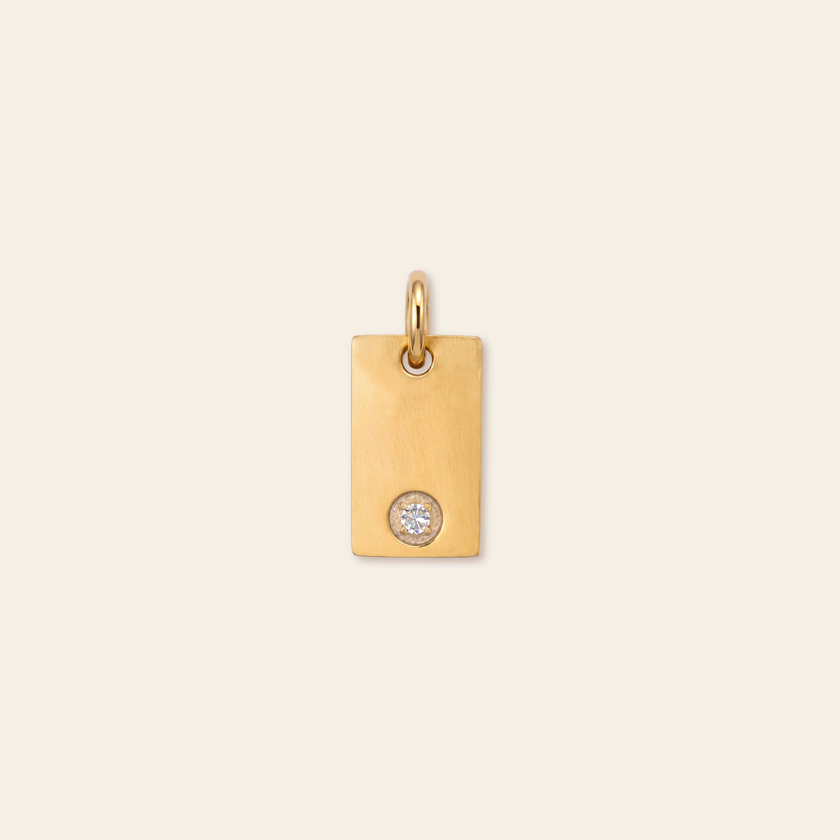 CZ Mini Rectangle Pendant