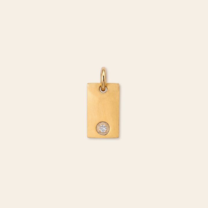 CZ Mini Rectangle Pendant