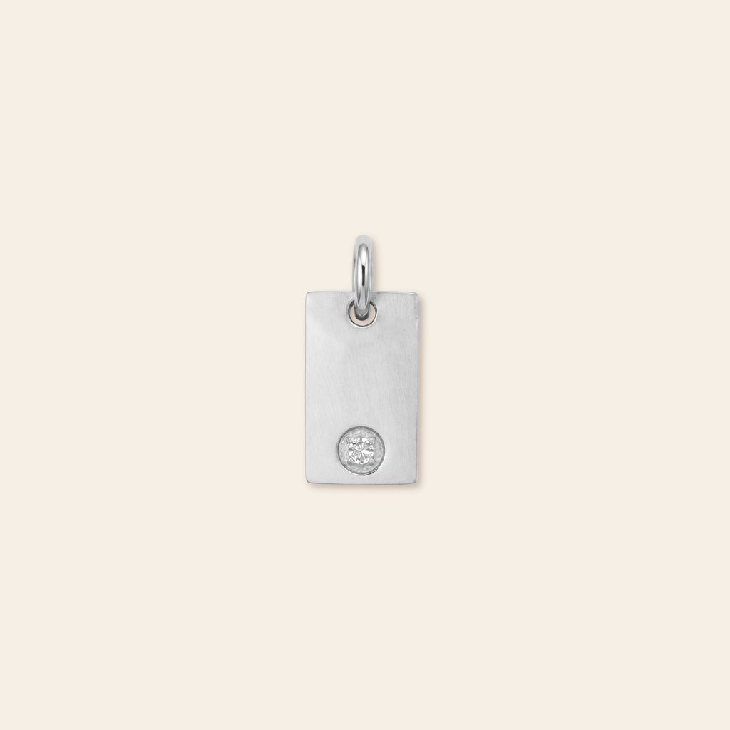 CZ Mini Rectangle Pendant