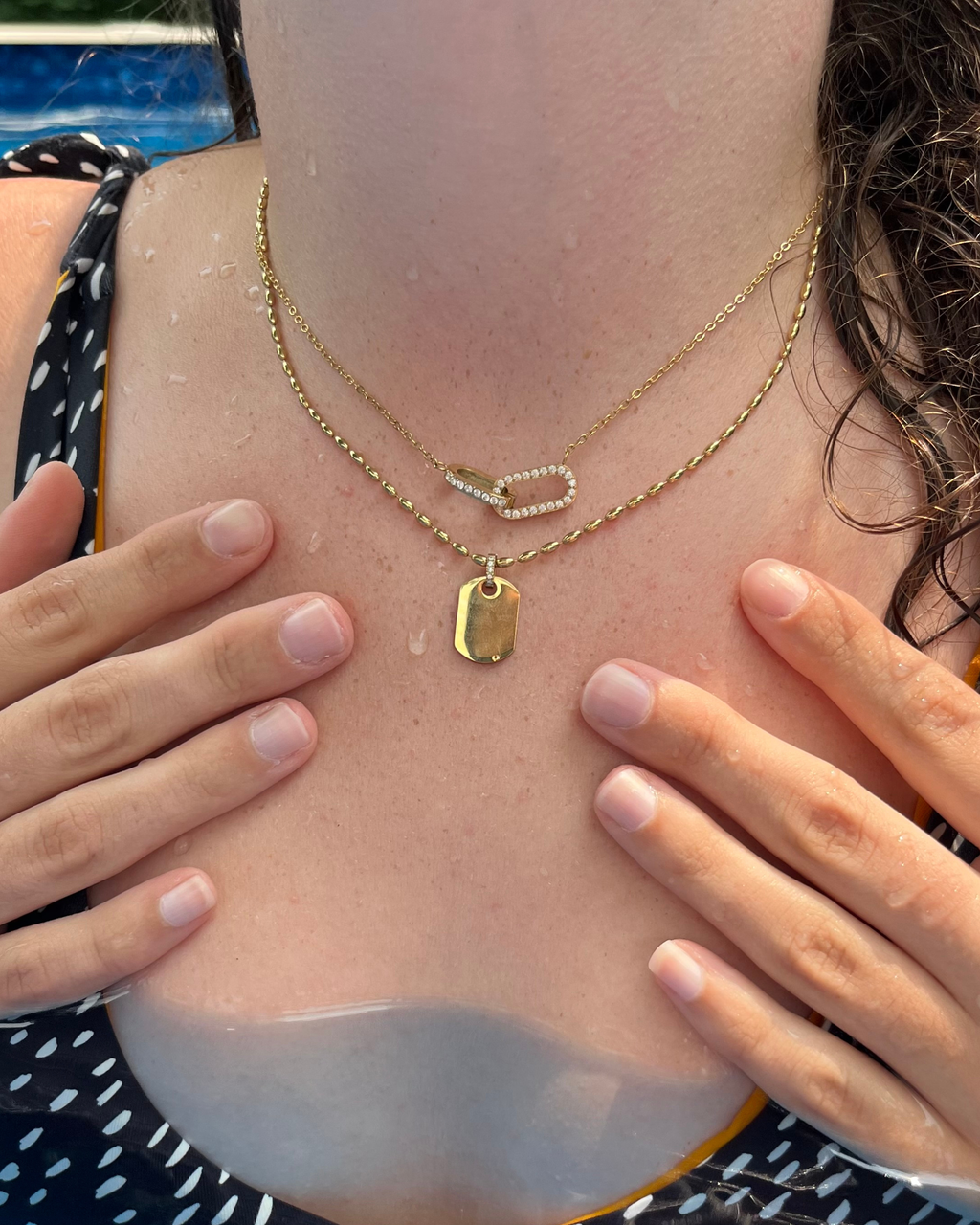 Tag CZ Bail Pendant