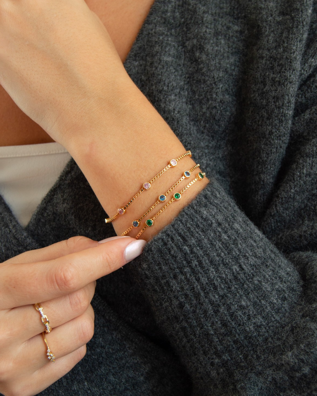Vintage Birthstone Bracelet