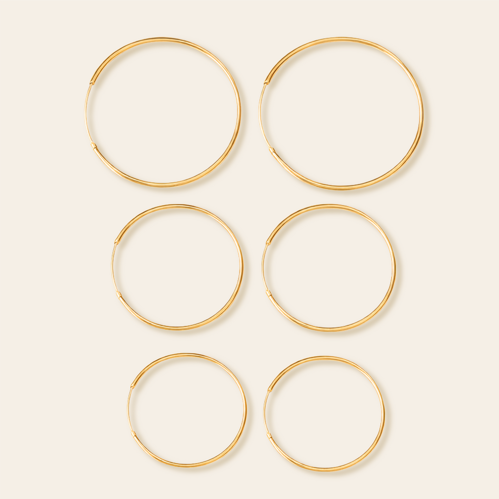 Large Thin Basic Hoops