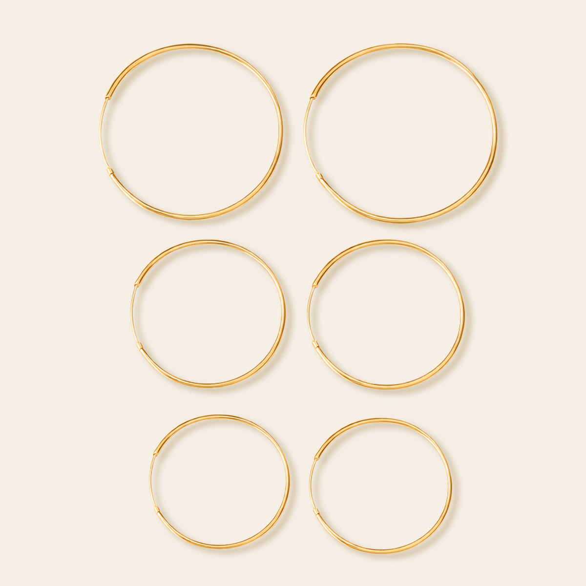 Large Thin Basic Hoops