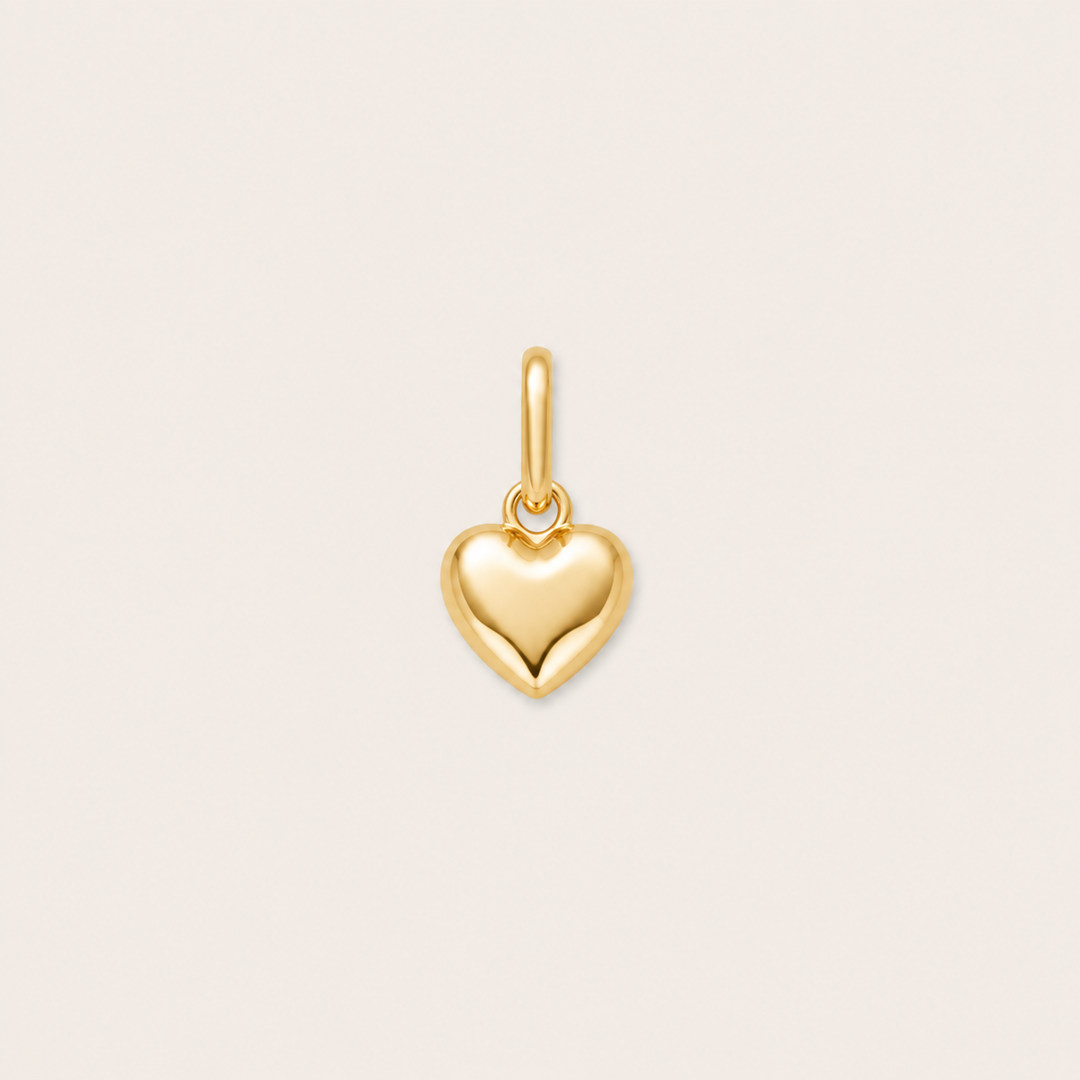 Solid Gold Bubble Heart Pendant