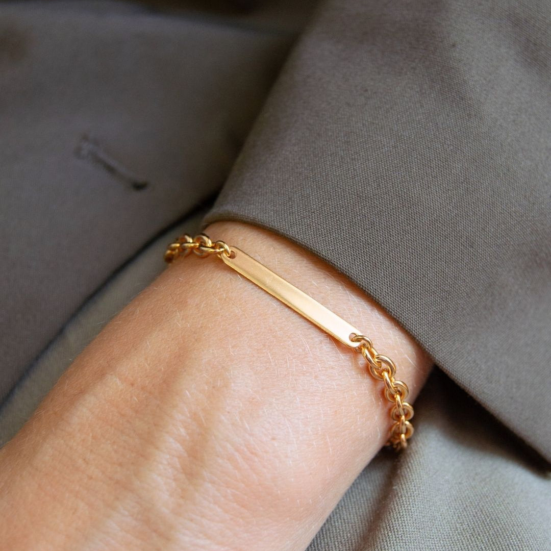 Personalized Chunky Bar Bracelet