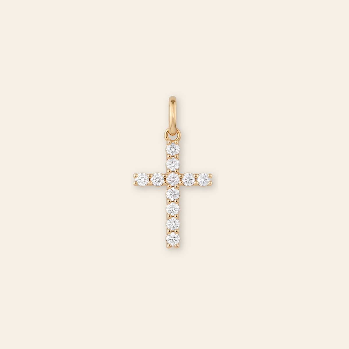 Waterproof CZ Cross Charm