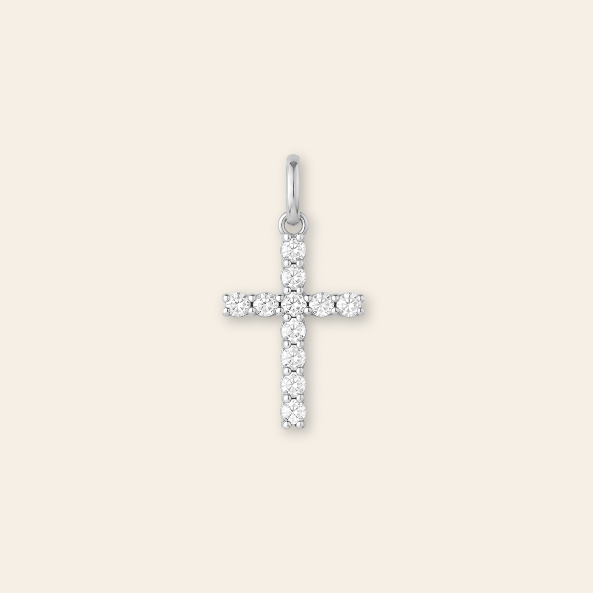 Waterproof CZ Cross Charm