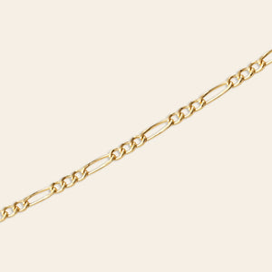 10k Figaro Thin Permanent Chain
