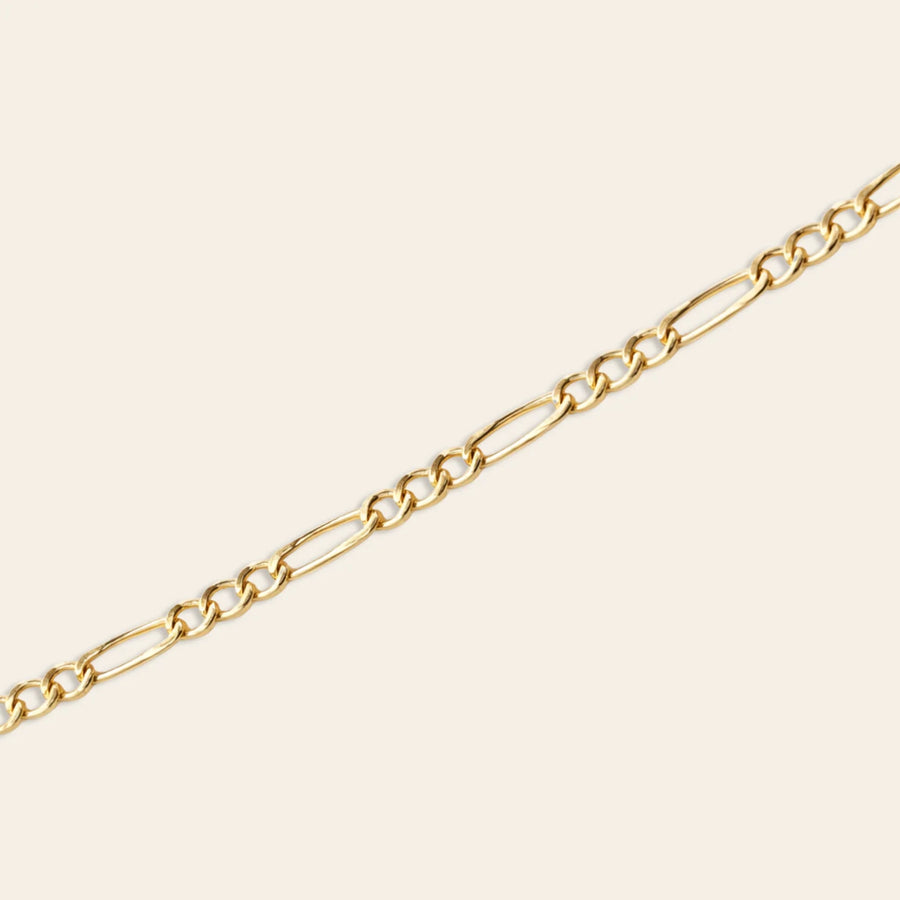 10k Figaro Thin Permanent Chain