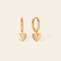 Heart Charm Hoops
