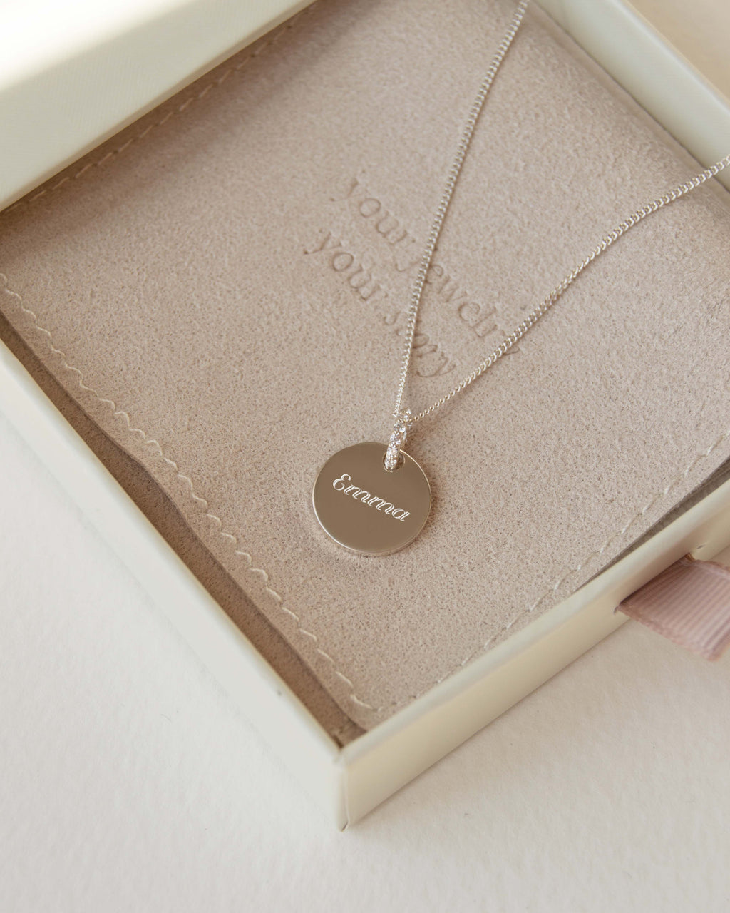 Pavé Round Disc Pendant