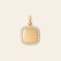Pavé Framed Square Pendant