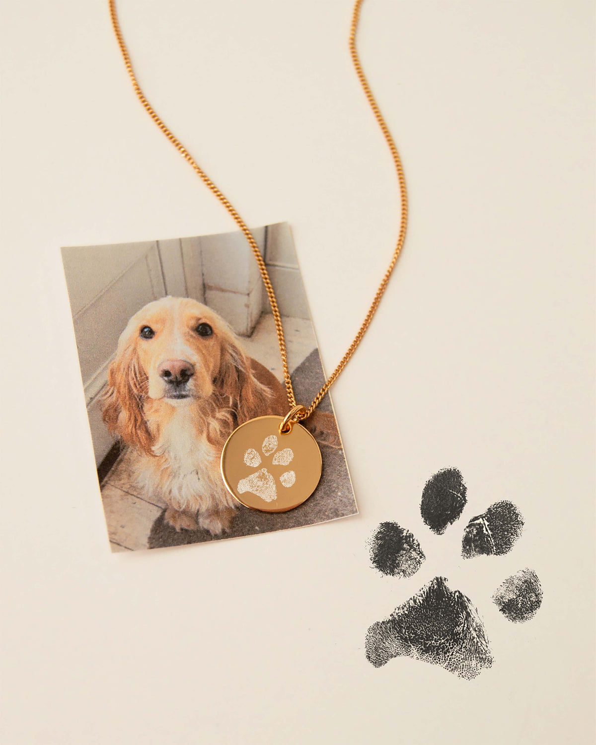 Personalized Paw & Nose Print Pendant