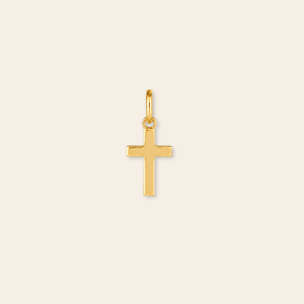 Solid Gold Classic Cross Pendant