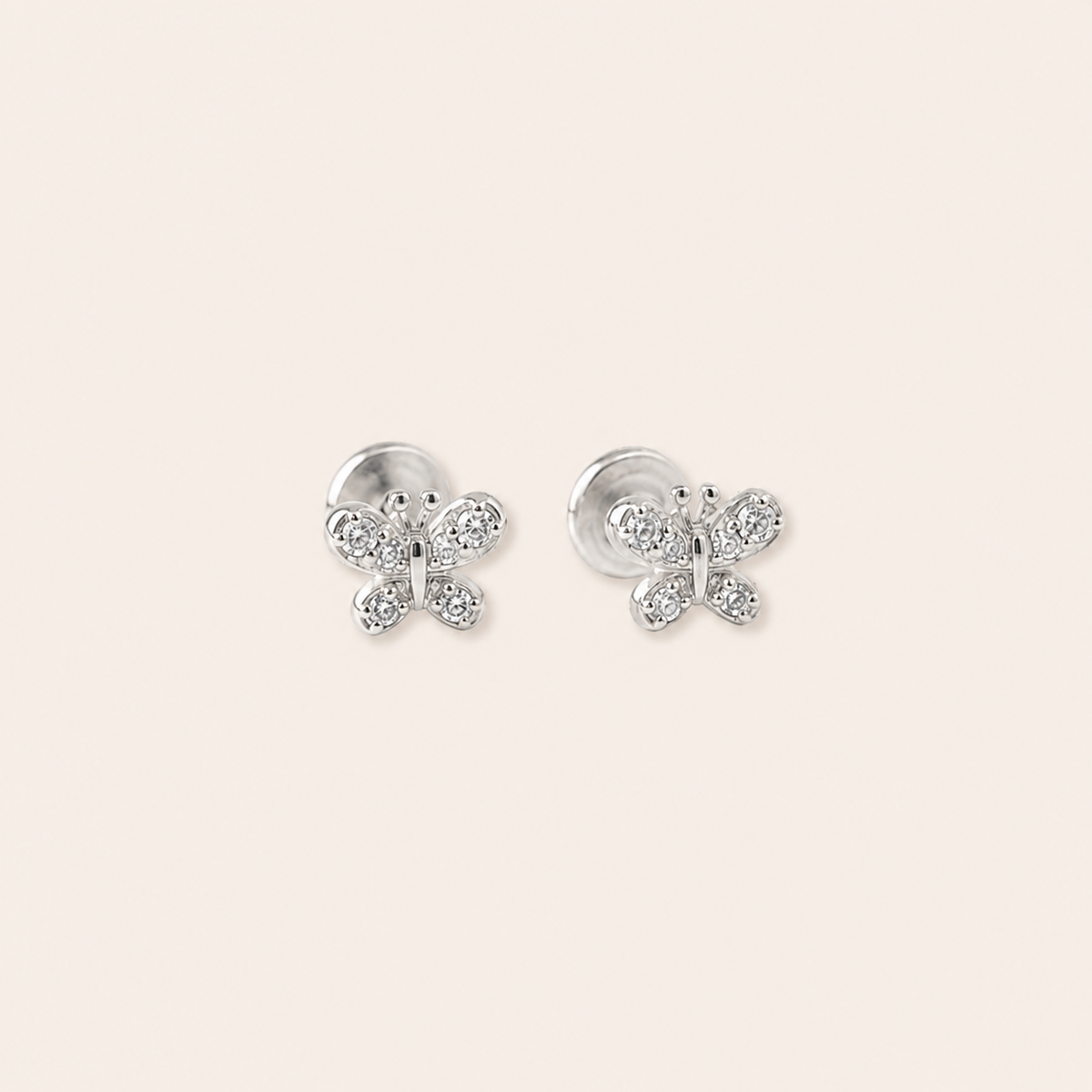 Butterfly CZ Flatback Studs