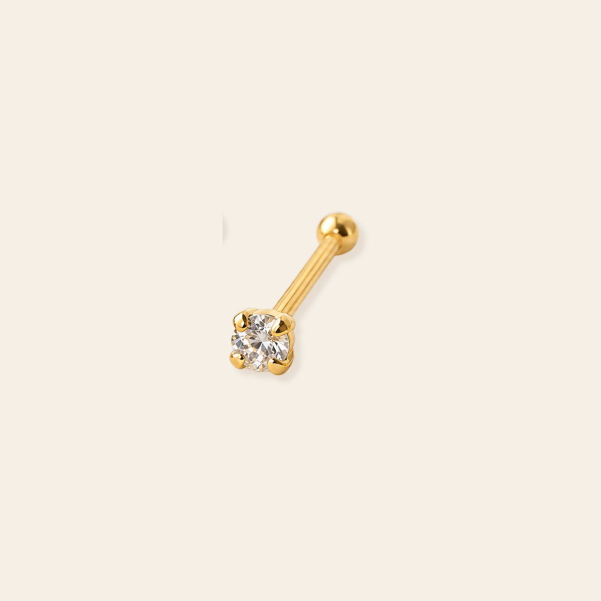 Round Zirconia Nose Pin