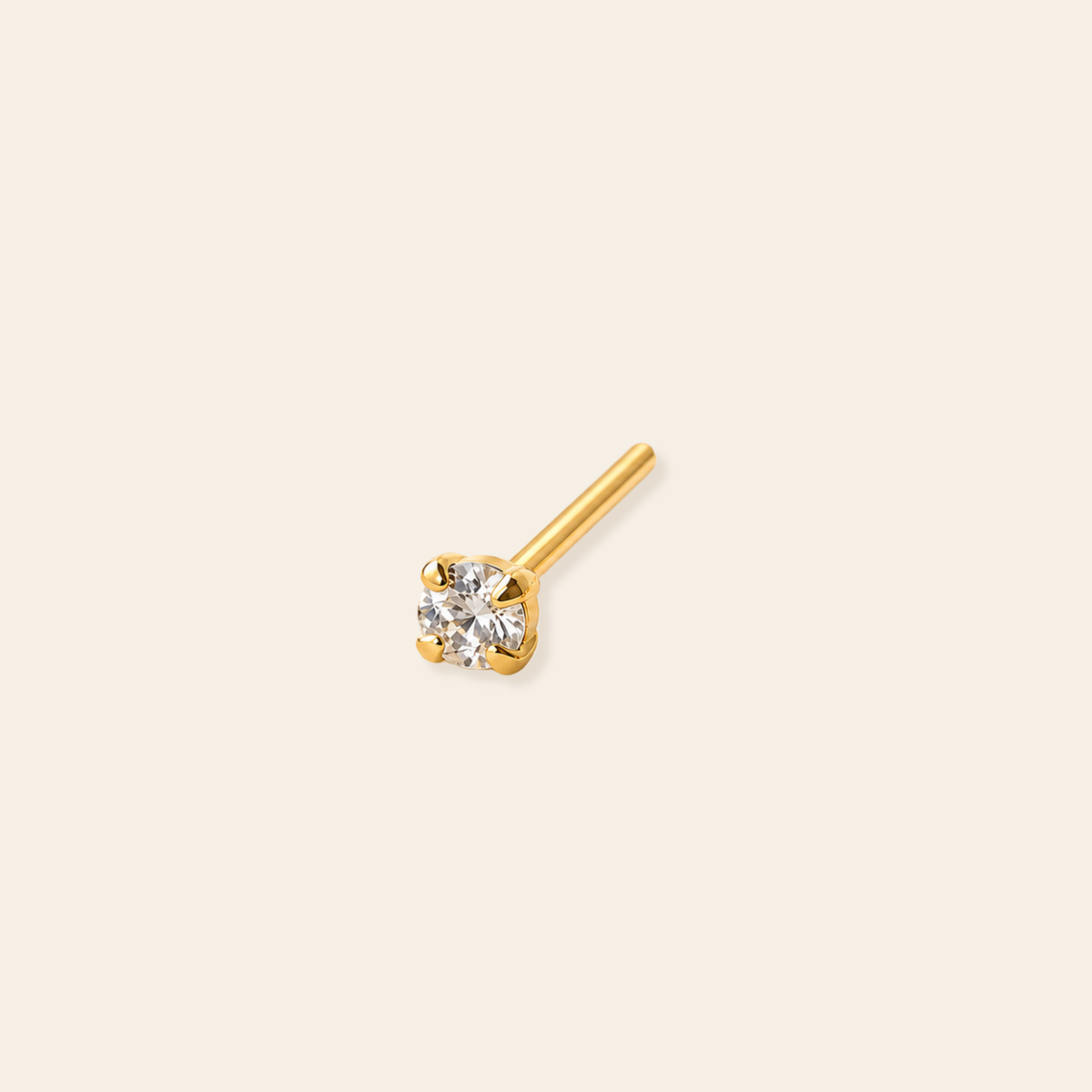Round Zirconia Nose Pin