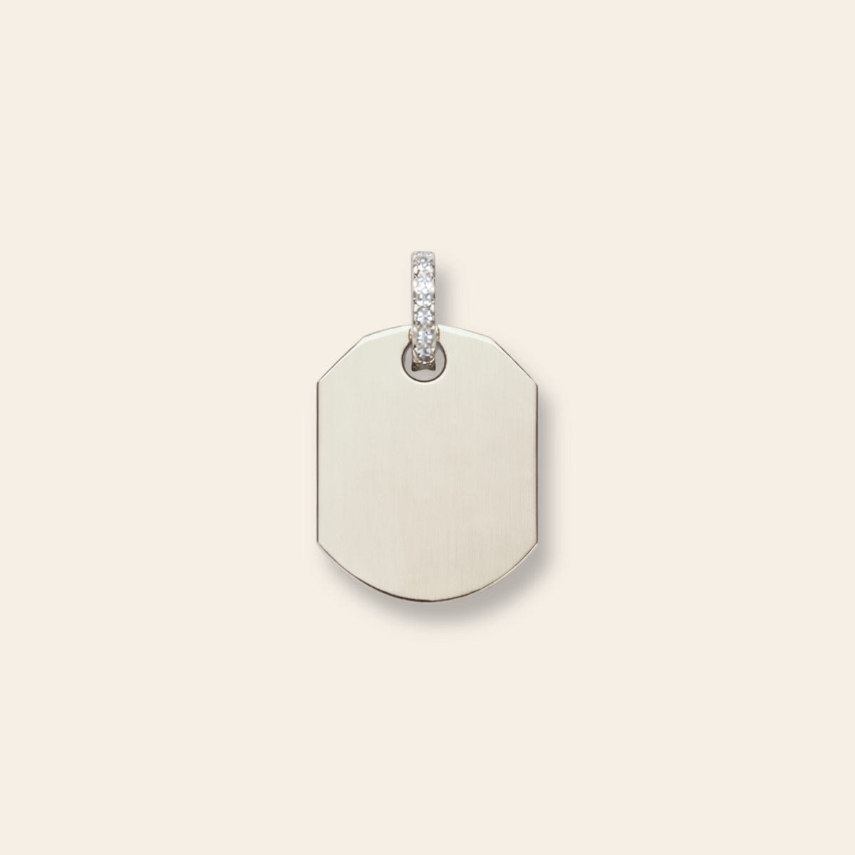 Tag CZ Bail Pendant