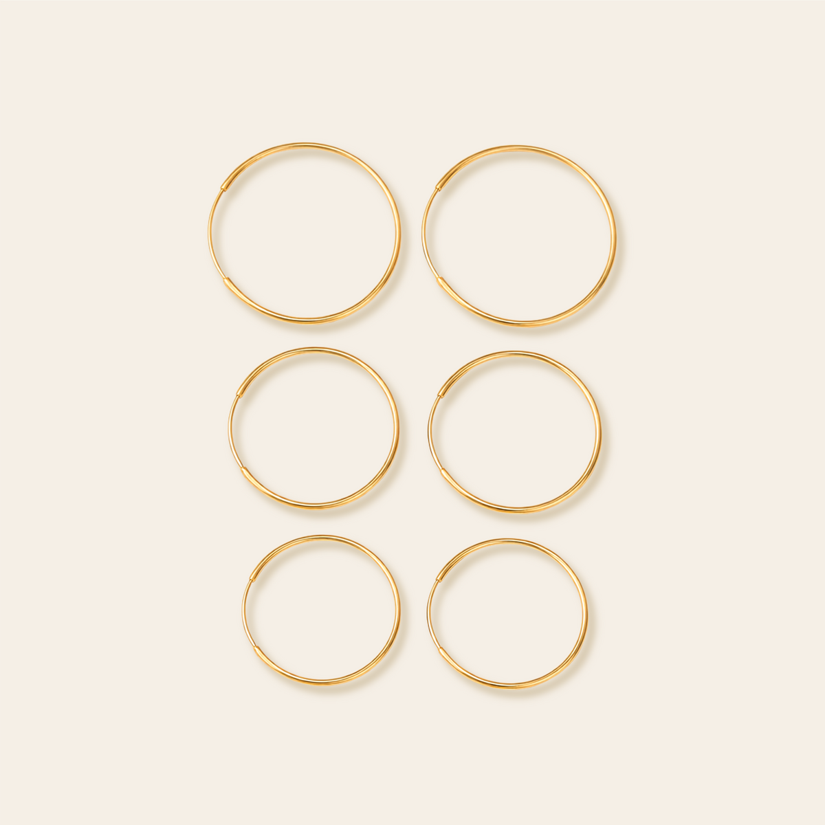 Small Thin Basic Hoops
