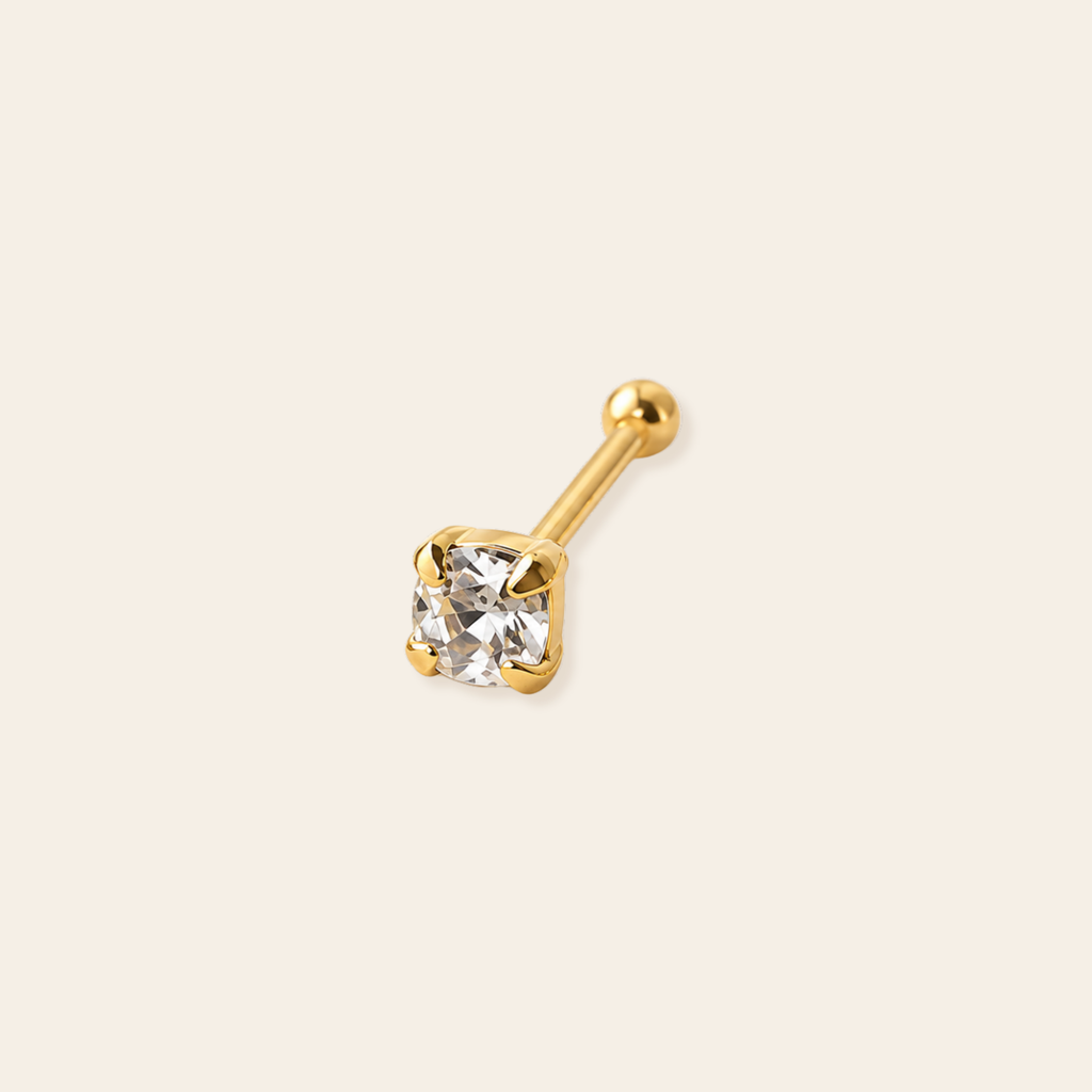 Square Zirconia Nose Pin