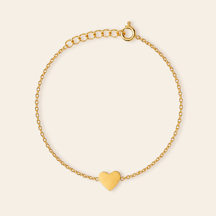 Personalized Single Heart Bracelet