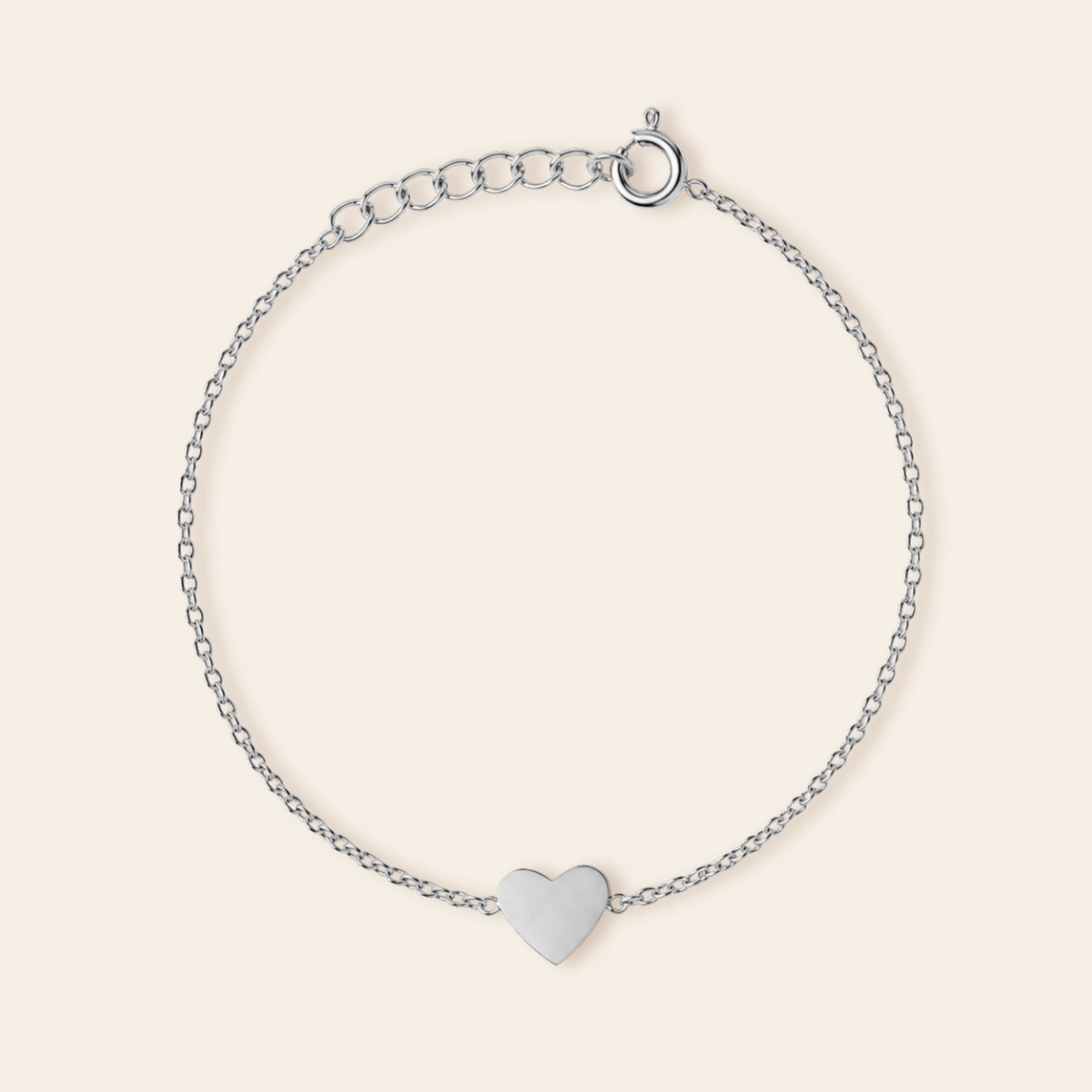 Personalized Single Heart Bracelet